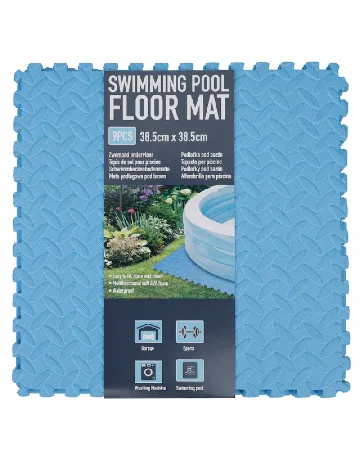 Set covoras din spuma pentru piscina, albastru