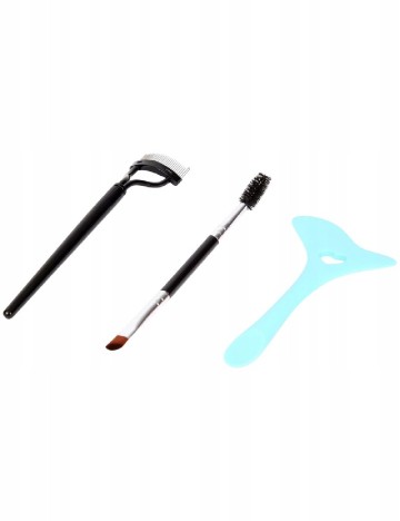 Set accesorii pentru sprancene si gene 3 bucati Betty's, albastru/negru
