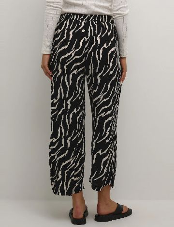 Pantaloni Kaffe, negru/alb