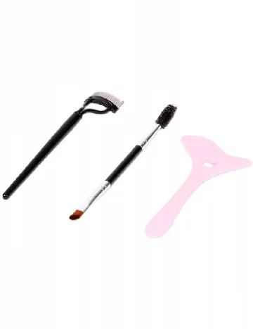 Set accesorii pentru sprancene si gene 3 bucati Betty's, roz/negru