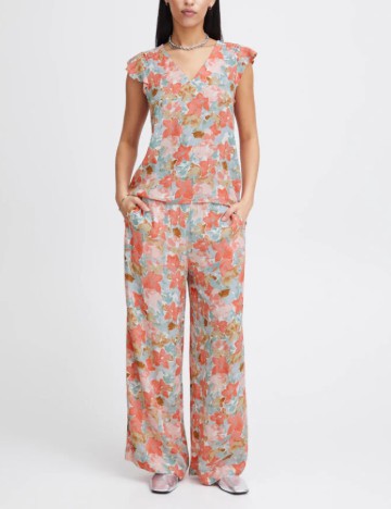 Pantaloni Ichi, floral print