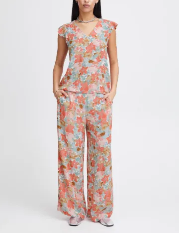 Pantaloni Ichi, floral print
