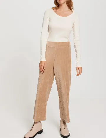 Pantaloni Opus, crem