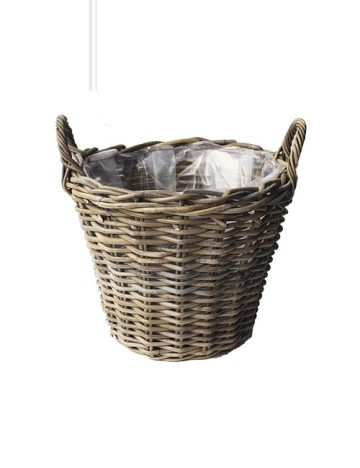 Coș de plante din răchită Ø 40 cm x 30 cm, maro