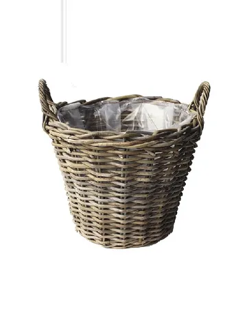 Coș de plante din răchită Ø 40 cm x 30 cm, maro