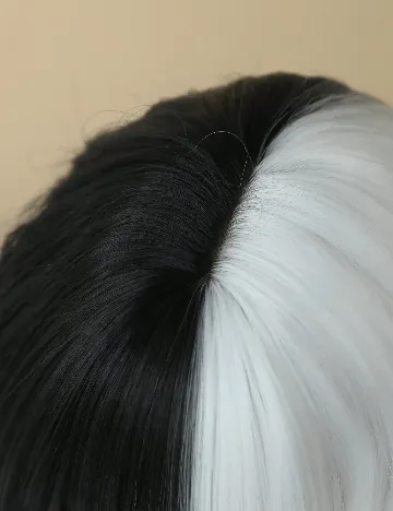 Peruca SHEIN, alb/negru