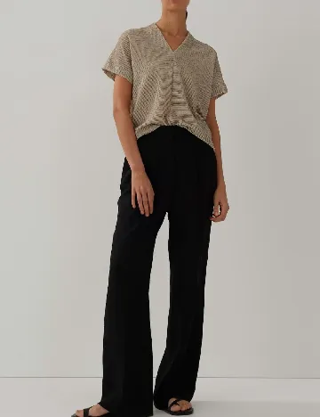 Bluza Someday, bej/negru