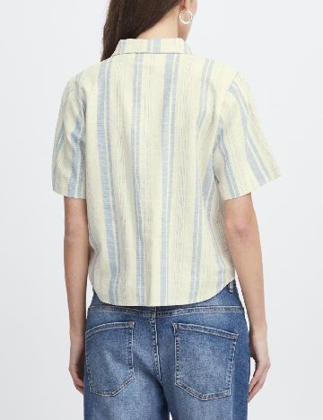 Camasa Ichi, bej/albastru