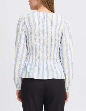 Bluza Ichi, alb/albastru