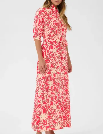 Rochie medie Kaffe, roz/crem