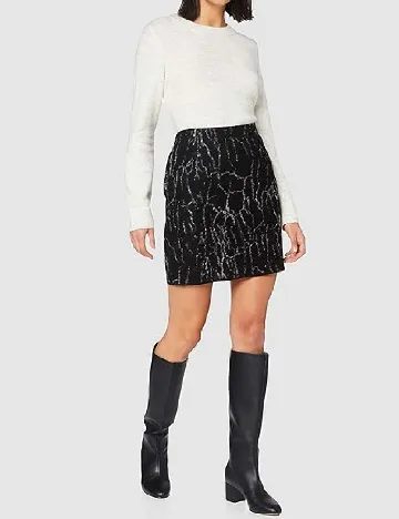 Fusta Opus, negru/alb