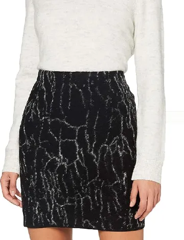 Fusta Opus, negru/alb