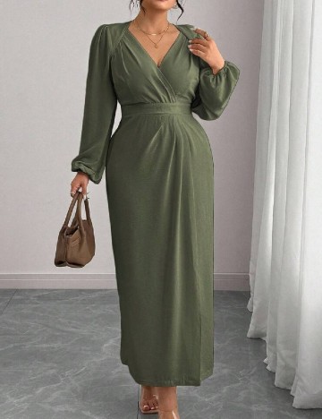 Rochie lunga SHEIN CURVE, verde
