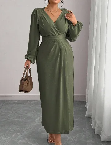 Rochie lunga SHEIN CURVE, verde