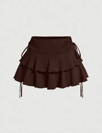 Fusta pantalon SHEIN, maro