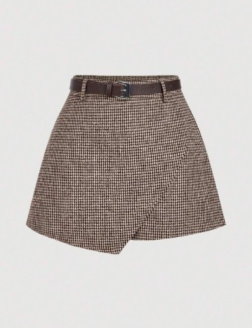 Fusta pantalon SHEIN, maro