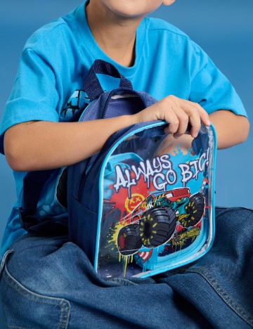 Set rucsac, cutie pentru pranz si sticla Sinsay, albastru