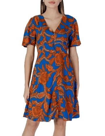 Rochie scurta b.young, albastru/maro