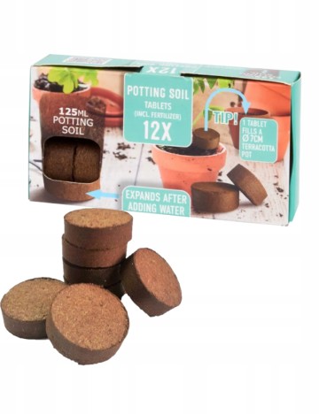 Pamant pentru ghiveci, 12 bucati ACTION, maro