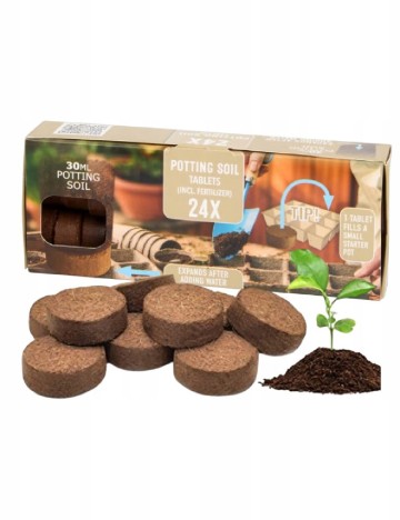 Pamant pentru ghiveci, 24 bucati ACTION, maro
