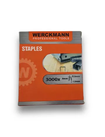 Capse pentru capsatoare 3000 buc - 11,3 x 8 x 1,2 mm Werckmann, gri