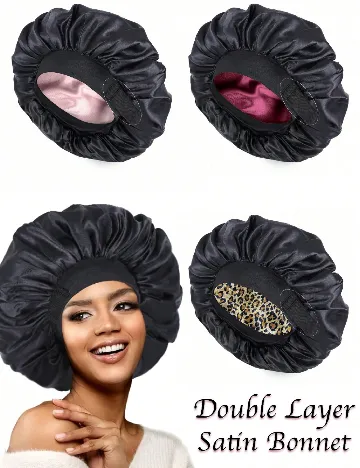 Boneta SHEIN, negru/animal print