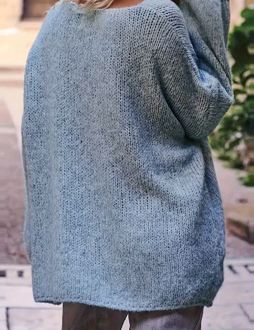 Pulover SHEIN CURVE, albastru