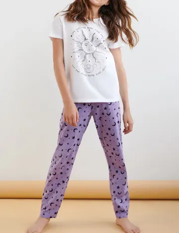 Pijama Sinsay, mov/alb