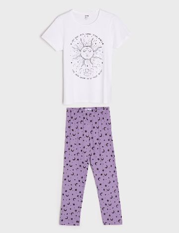 Pijama Sinsay, mov/alb