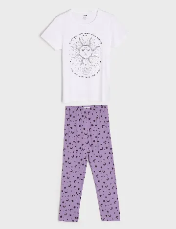 Pijama Sinsay, mov/alb