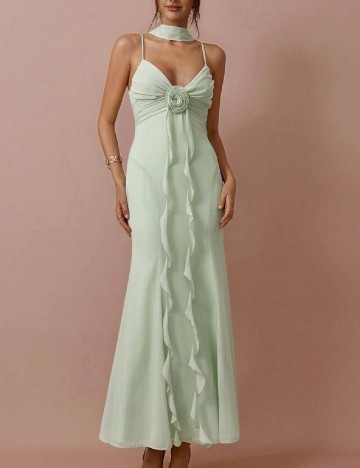 Rochie lunga SHEIN, verde