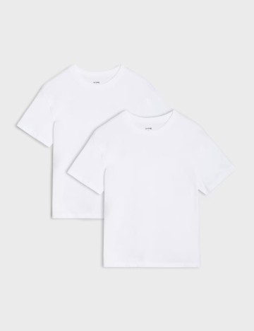 Set Tricouri 2 bucati Sinsay, alb