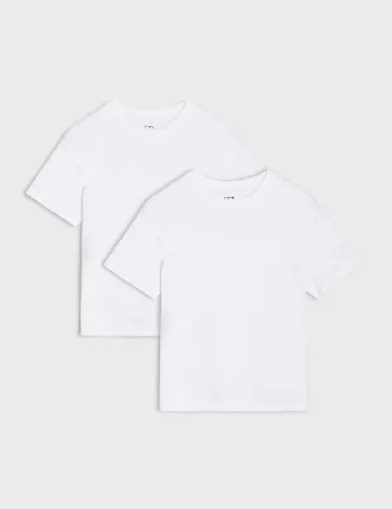 Set Tricouri 2 bucati Sinsay, alb