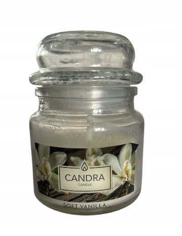 Lumânare parfumată  „Vanilie” CANDRA, alb
