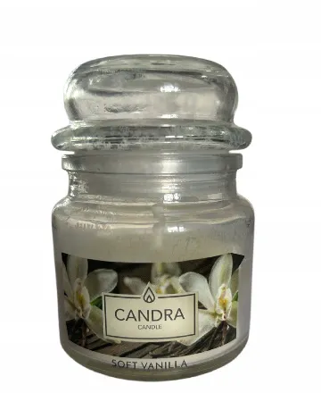 Lumânare parfumată  „Vanilie” CANDRA, alb