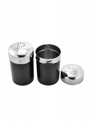 Set recipiente sare si piper ACTION, negru