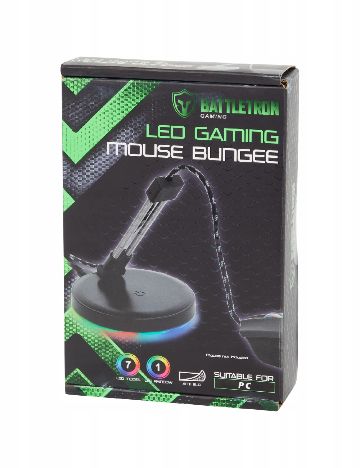 Suport cablu Mouse cu LED Battletron, negru