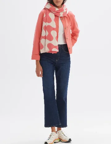 Fular Opus, roz/crem