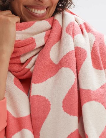 Fular Opus, roz/crem