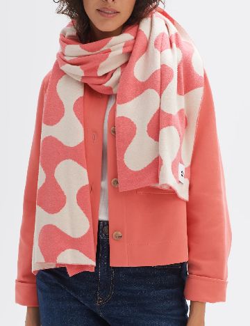 Fular Opus, roz/crem