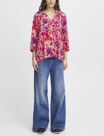 Camasa Ichi, floral print