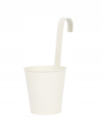 Ghiveci de flori din metal Home Accents, alb