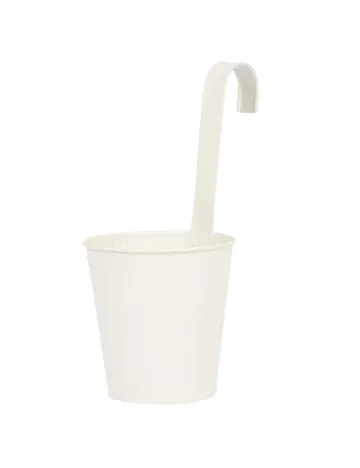 Ghiveci de flori din metal Home Accents, alb