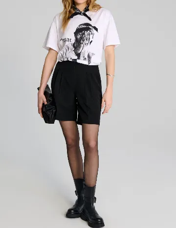 Tricou Oversize Sinsay, alb