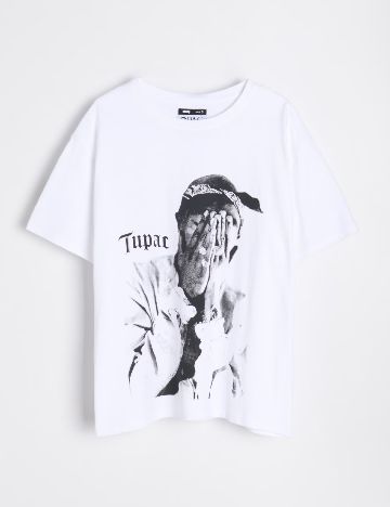 Tricou Oversize Sinsay, alb