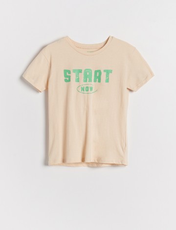 Tricou Reserved, crem