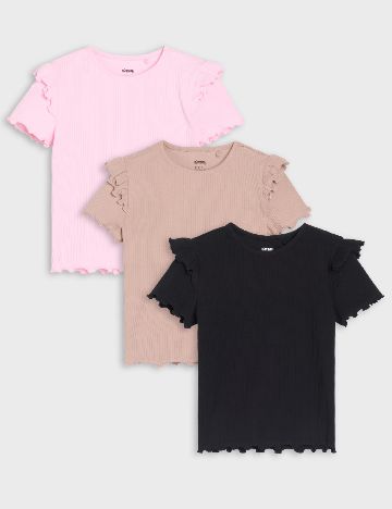 Set Tricouri 3 bucati Sinsay, mix culori