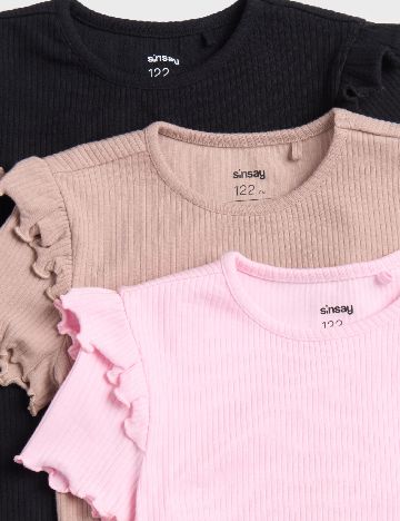 Set Tricouri 3 bucati Sinsay, mix culori