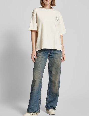 Tricou Oversize TheJoggConcept, ecru