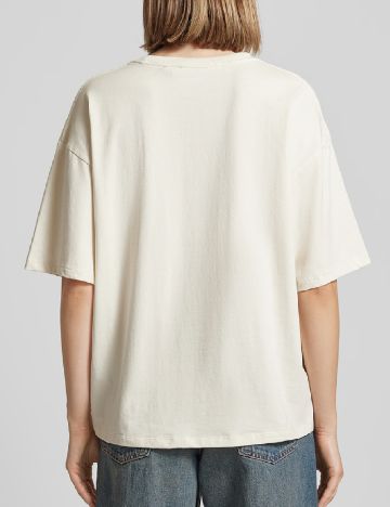 Tricou Oversize TheJoggConcept, ecru